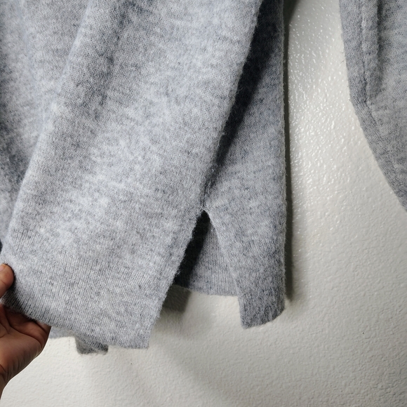 Lucky Brand Women's Gray V-Neck Wool Blend Softly Ribbed Knit Tunic Sweater Sz S - Picture 13 of 13